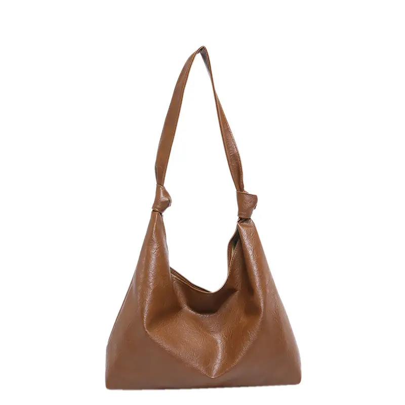 White Oil Leather Shoulder Bag for Women - Image 4