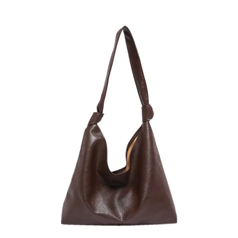 White Oil Leather Shoulder Bag for Women - Image 5