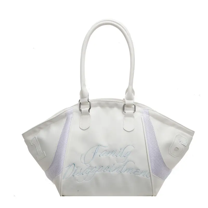 White Embroidered Shoulder Crossbody Bag for Women - Image 2