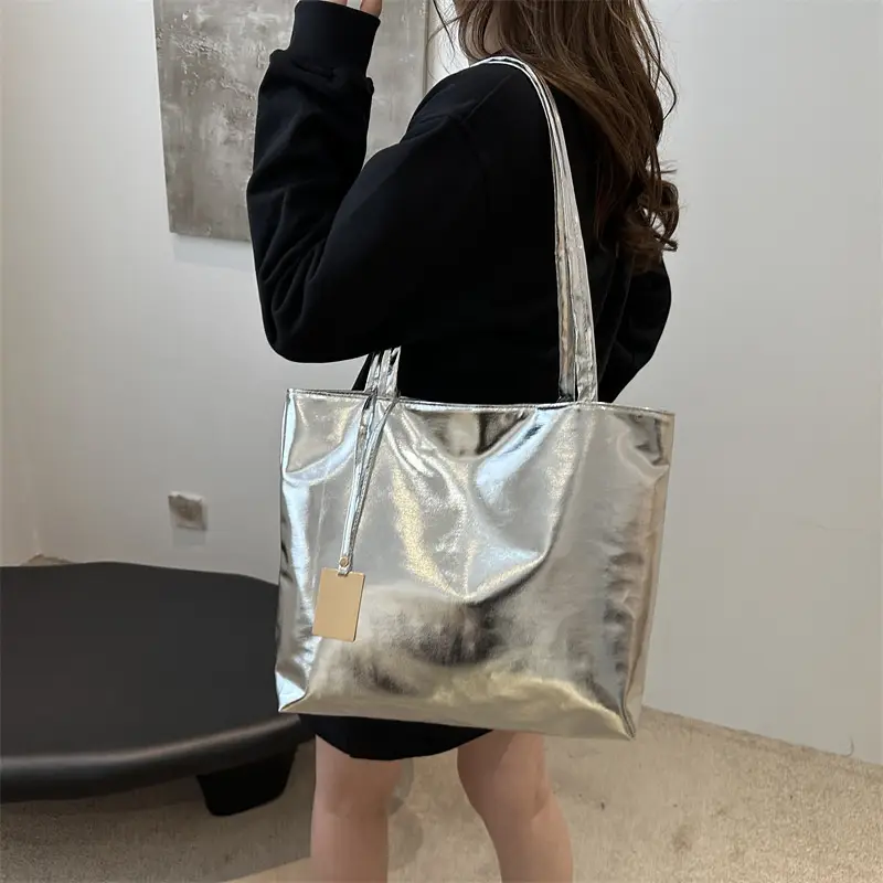 Laser Green Shoulder Tote Bag with Handle