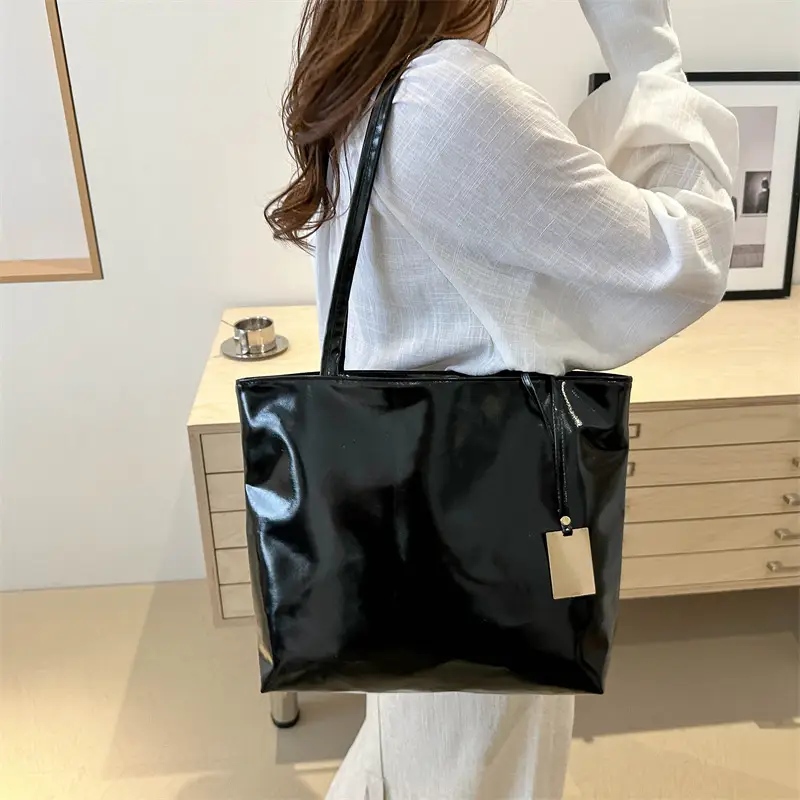 Laser Green Shoulder Tote Bag with Handle