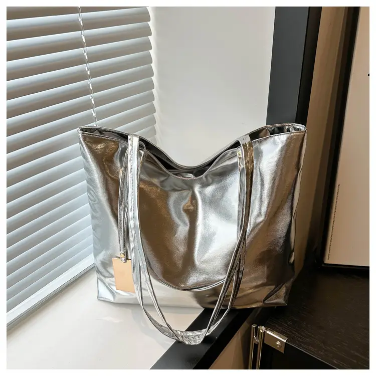 Laser Green Shoulder Tote Bag with Handle — feature 12