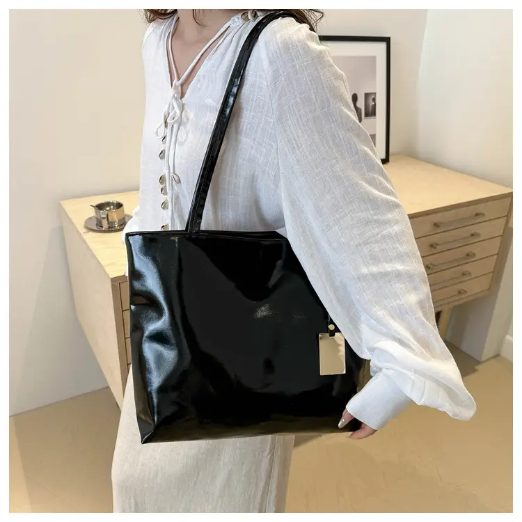 Laser Green Shoulder Tote Bag with Handle — feature 16