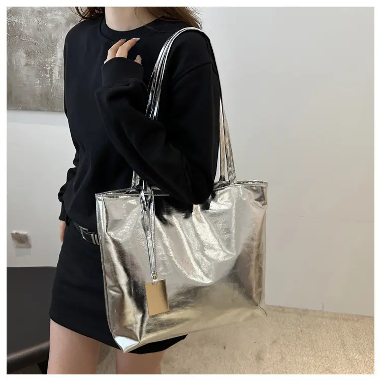 Laser Green Shoulder Tote Bag with Handle — feature 21