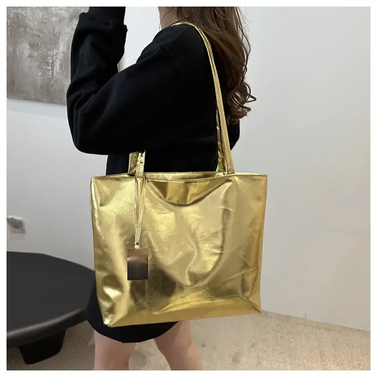 Laser Green Shoulder Tote Bag with Handle — feature 25
