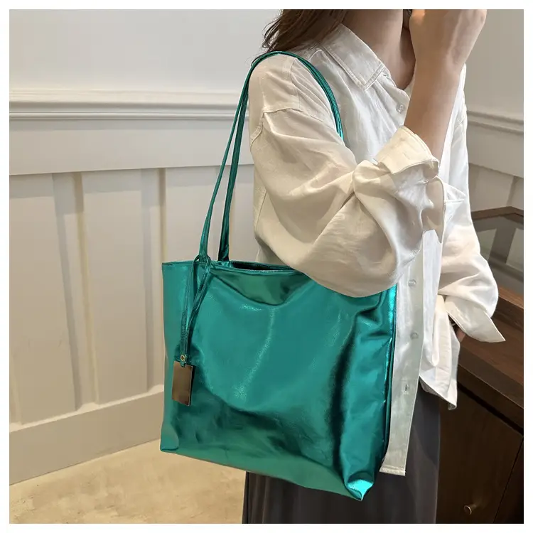 Laser Green Shoulder Tote Bag with Handle — feature 29
