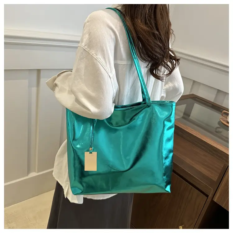 Laser Green Shoulder Tote Bag with Handle — feature 30