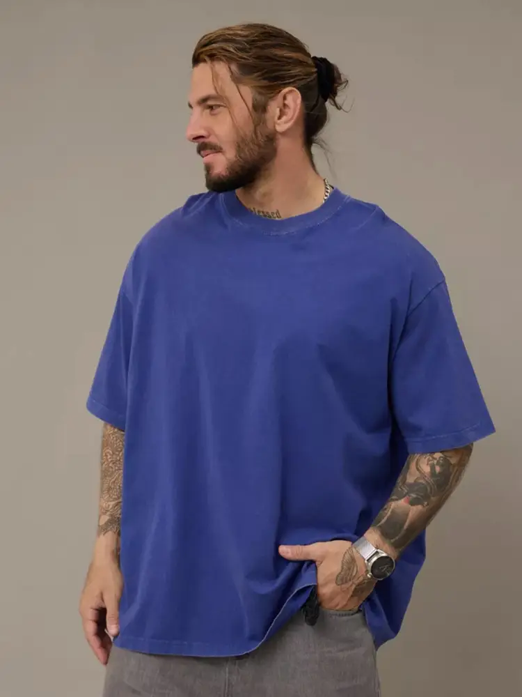 Men Washed Short Sleeve T-Shirt Olive Grey — feature 13