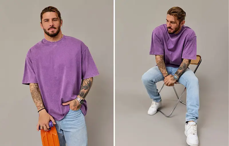 Men Washed Short Sleeve T-Shirt Olive Grey — feature 4