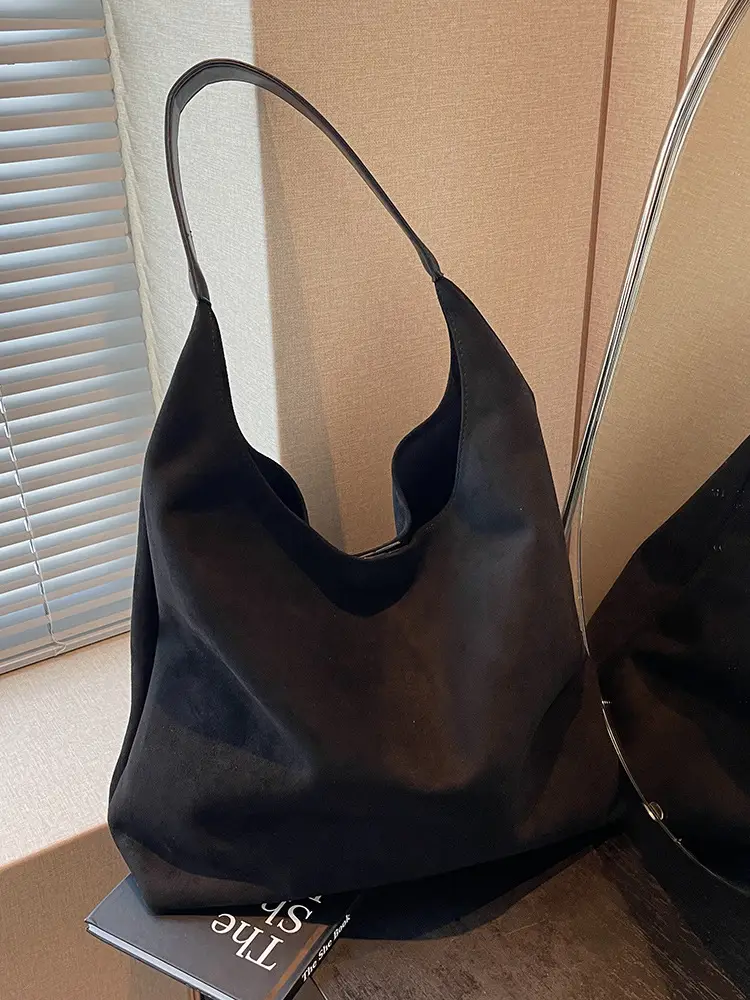 Vintage Soft Suede Shoulder Bag Women Large Capacity - Image 7