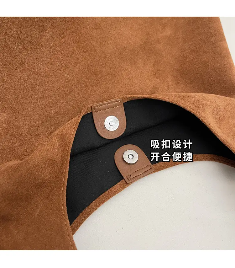 Vintage Soft Suede Shoulder Bag Women Large Capacity — feature 14