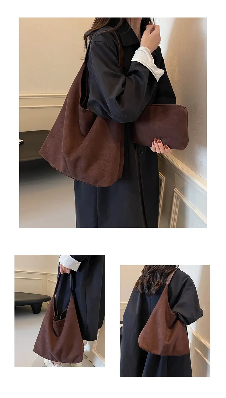 Vintage Soft Suede Shoulder Bag Women Large Capacity — feature 19