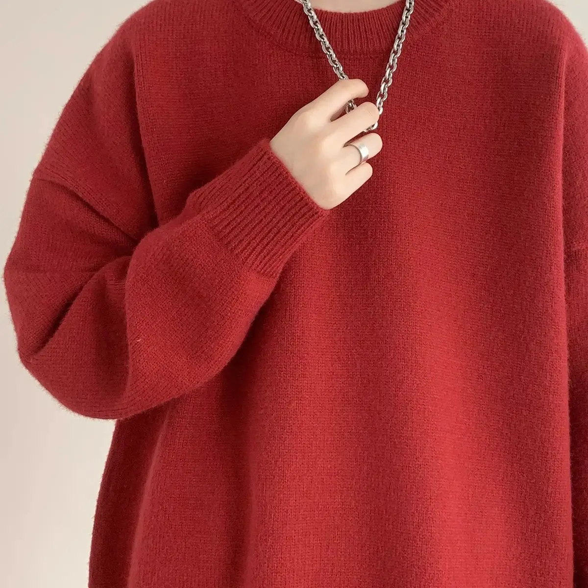 Autumn Winter Crewneck Sweater for Boys Solid Green - Image 10