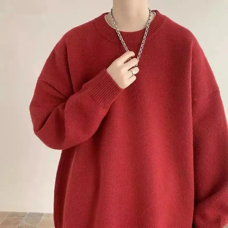 Autumn Winter Crewneck Sweater for Boys Solid Green — feature 28