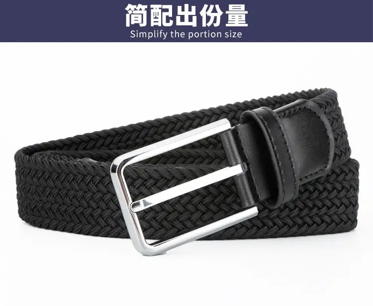 Men's All-Match Woven Belt with Pin Buckle — feature 9