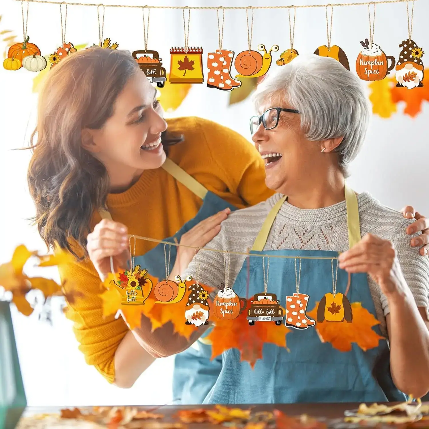 Autumn Wooden Decorations for Home Thanksgiving Tree Ornaments — feature 3