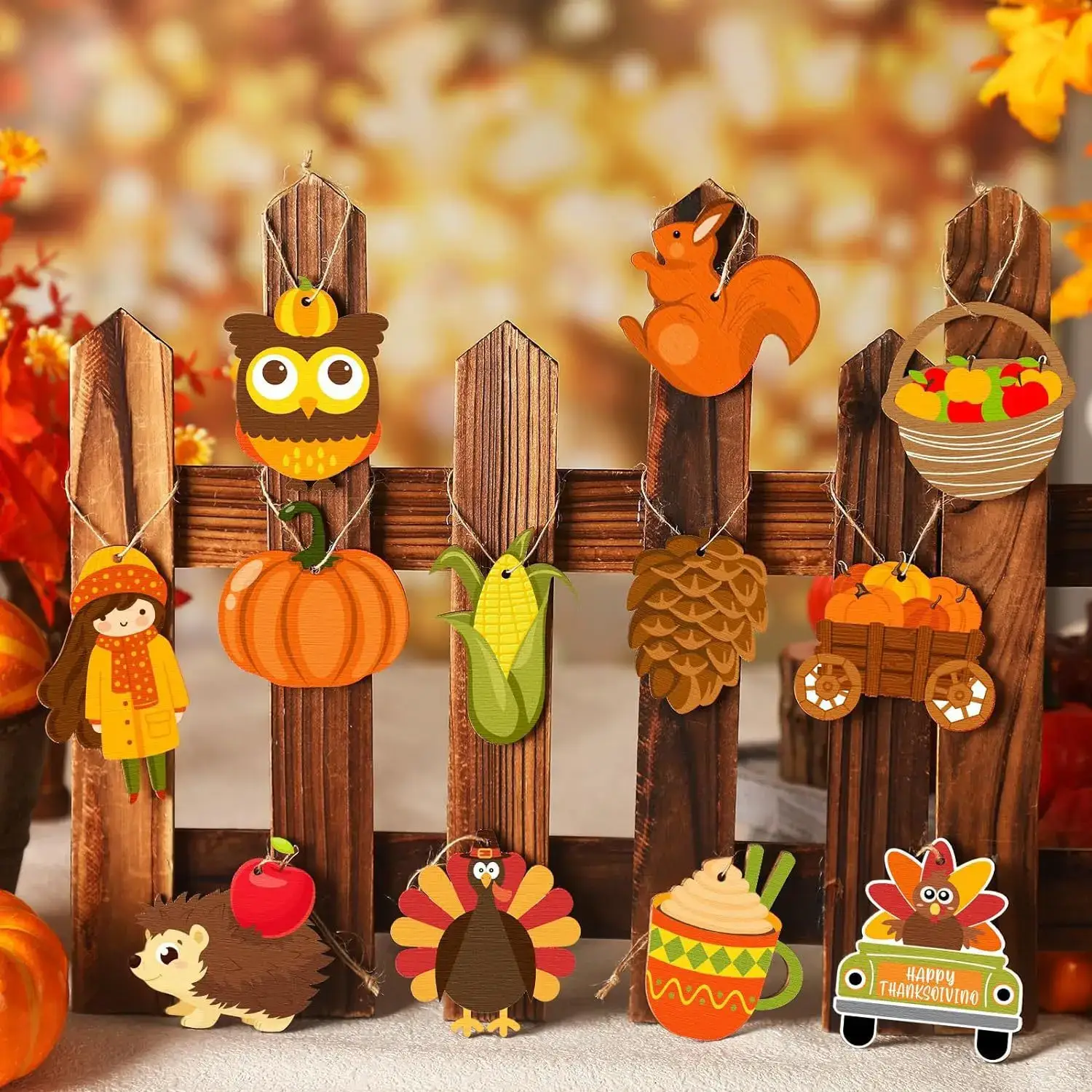 Autumn Wooden Decorations for Home Thanksgiving Tree Ornaments — feature 4