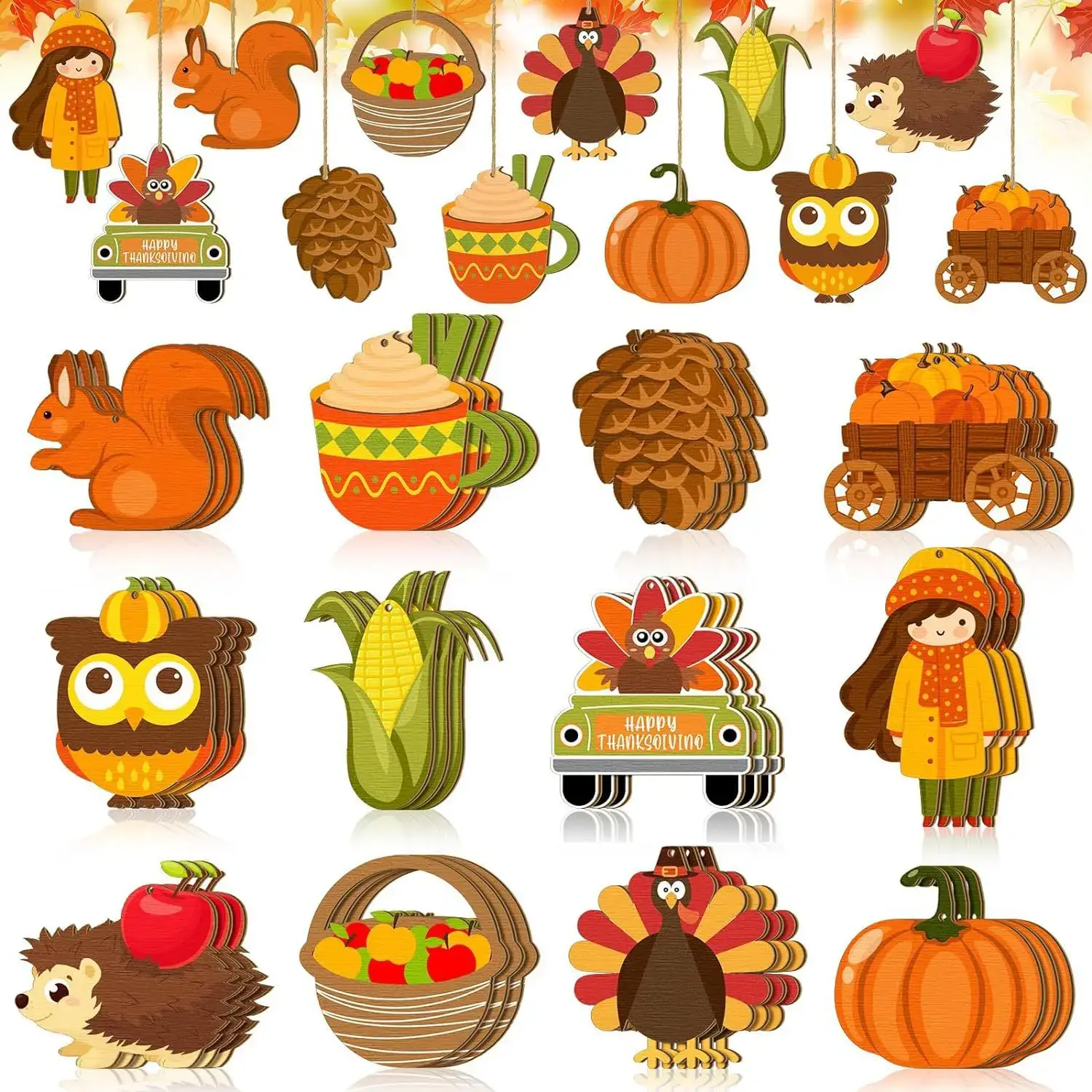 Autumn Wooden Decorations for Home Thanksgiving Tree Ornaments — feature 7