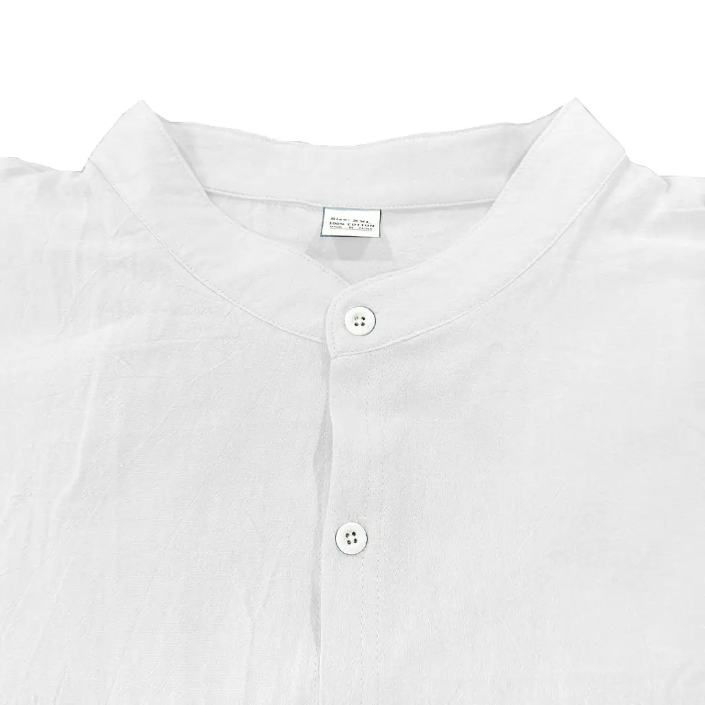 Men's Black Long Sleeve Collar Shirt Cotton Slim Fit — feature 11