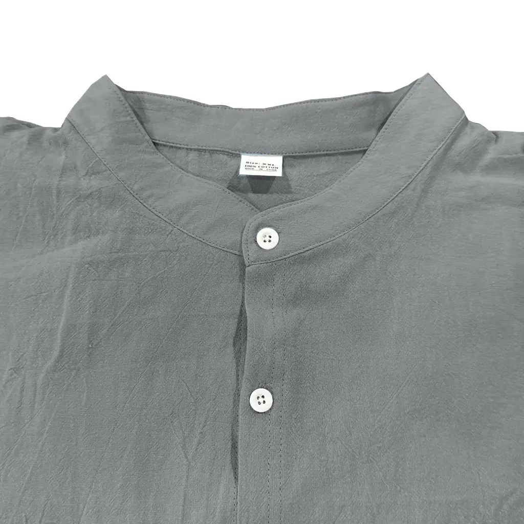 Men's Black Long Sleeve Collar Shirt Cotton Slim Fit — feature 41