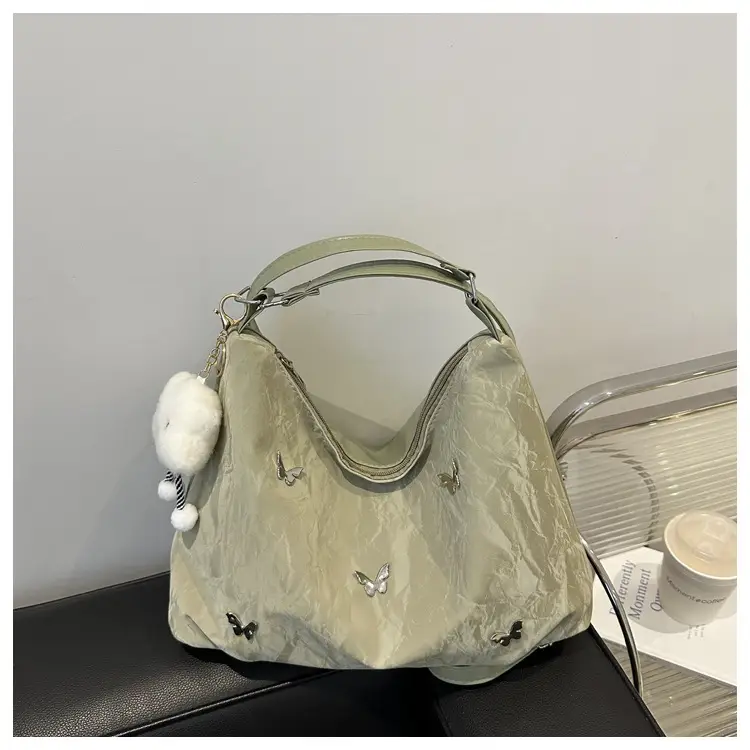 Women's Gold Embroidered Shoulder Crossbody Bag - Image 4