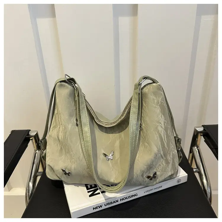Women's Gold Embroidered Shoulder Crossbody Bag - Image 9