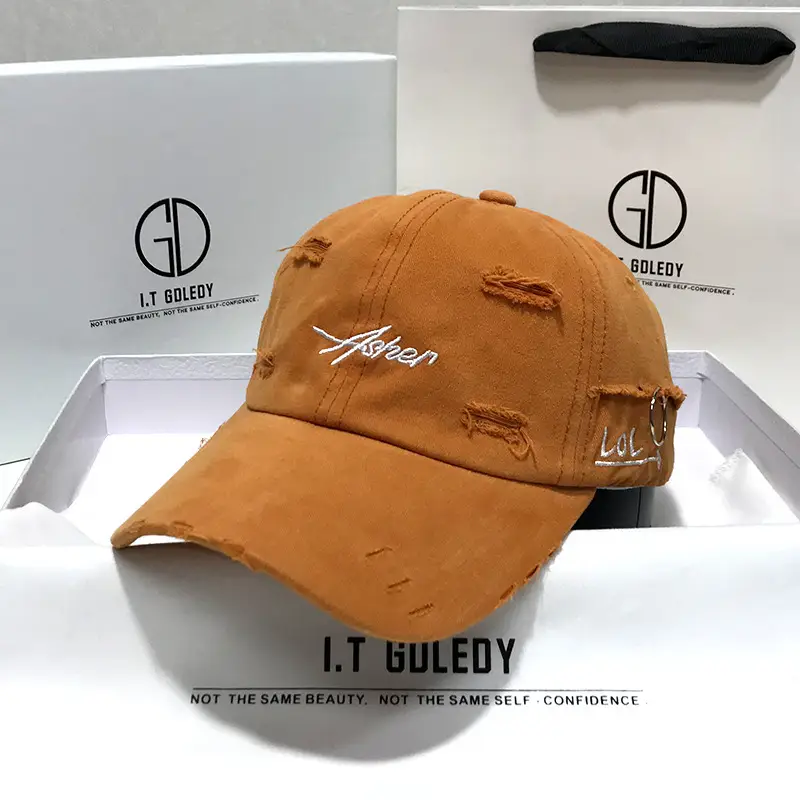 Men's Spring Cap with Letter Embroidery Beige - Image 10