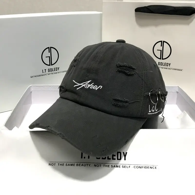 Men's Spring Cap with Letter Embroidery Beige - Image 3