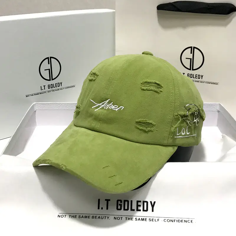 Men's Spring Cap with Letter Embroidery Beige - Image 5