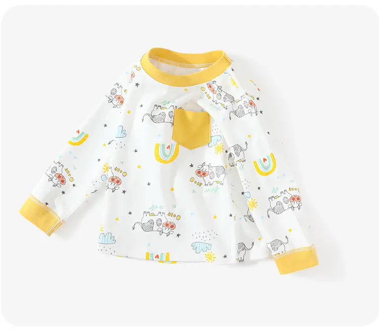 Newborn Baby Cotton Long Sleeve Top Blue Print — feature 15
