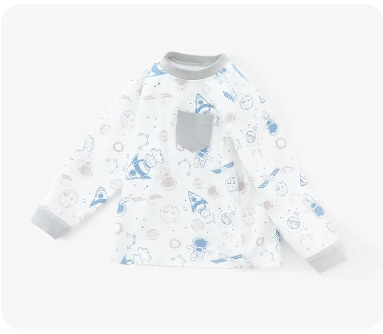 Newborn Baby Cotton Long Sleeve Top Blue Print — feature 16