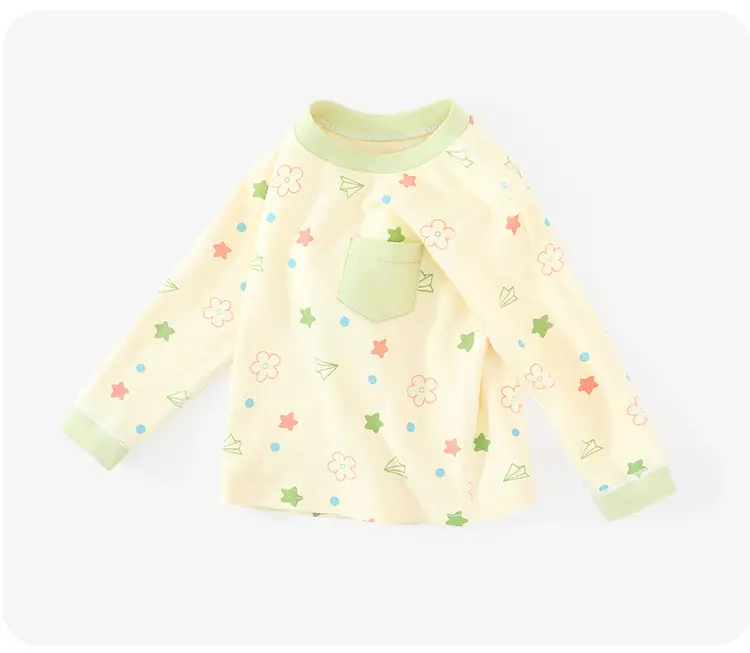 Newborn Baby Cotton Long Sleeve Top Blue Print — feature 19