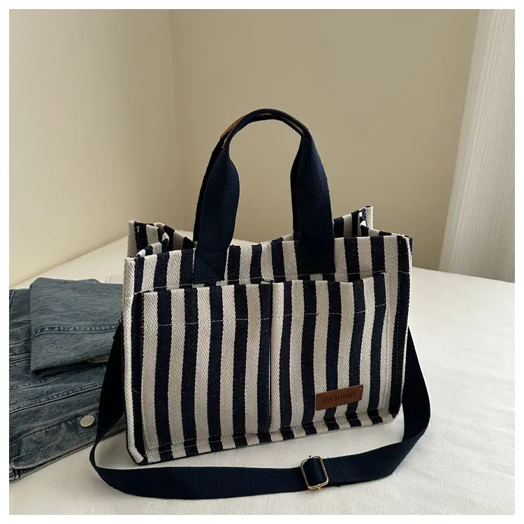 Striped Canvas Crossbody Tote Bag for Women 2024 — feature 16