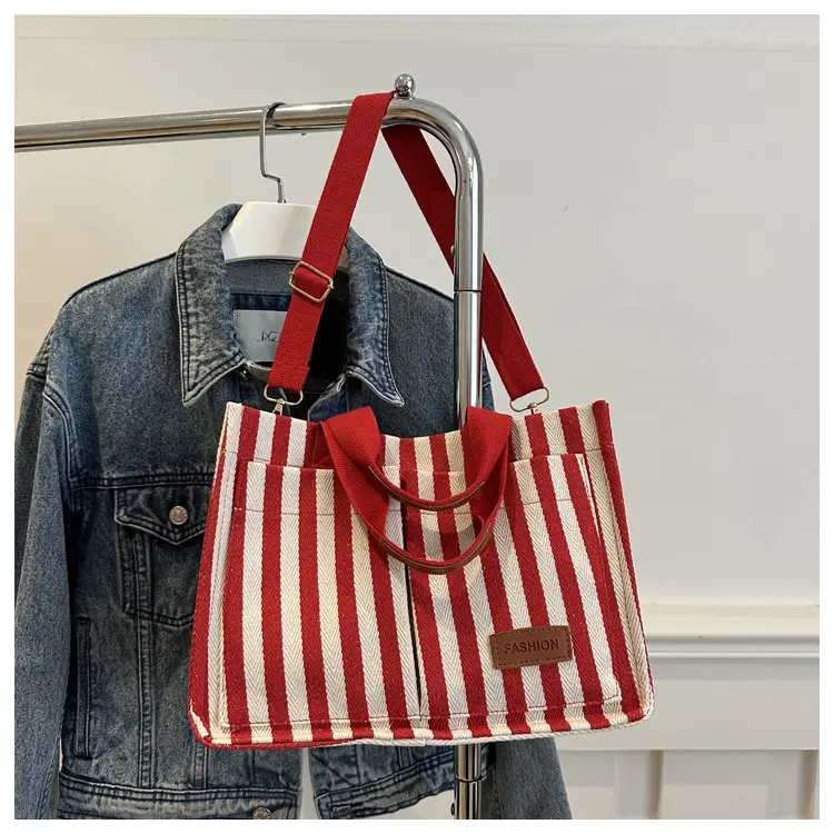 Striped Canvas Crossbody Tote Bag for Women 2024 — feature 19