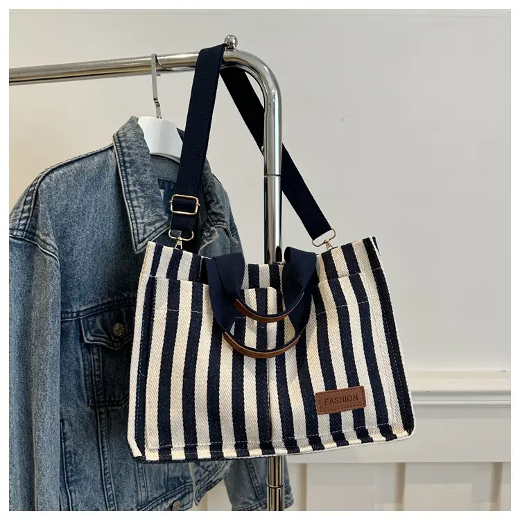 Striped Canvas Crossbody Tote Bag for Women 2024 — feature 20