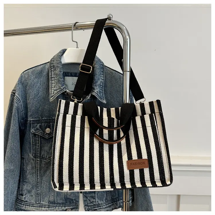 Striped Canvas Crossbody Tote Bag for Women 2024 — feature 21