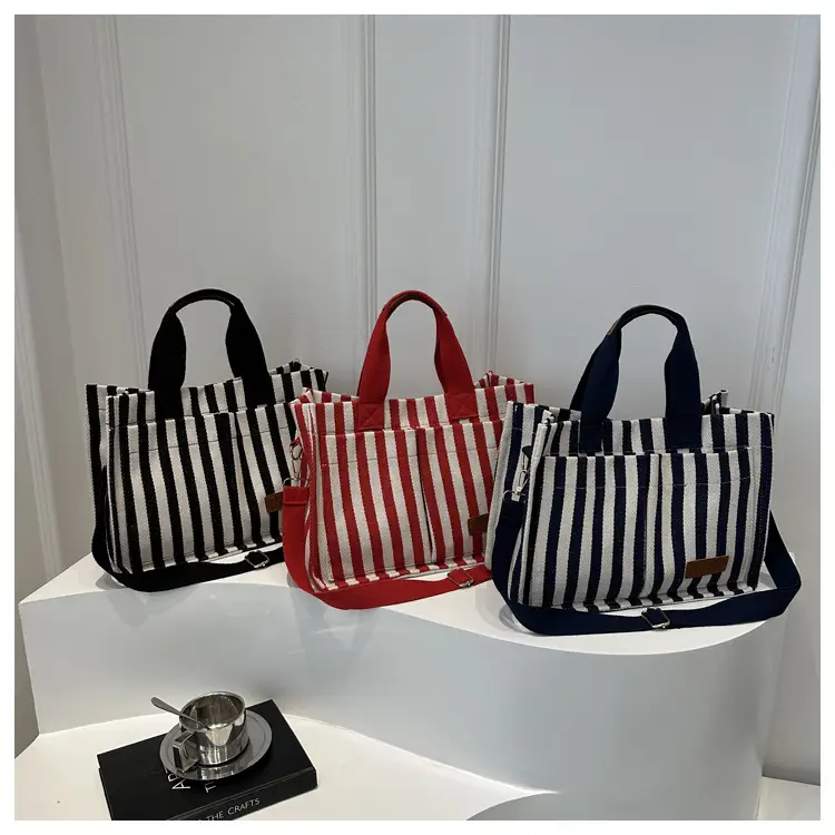Striped Canvas Crossbody Tote Bag for Women 2024 — feature 22
