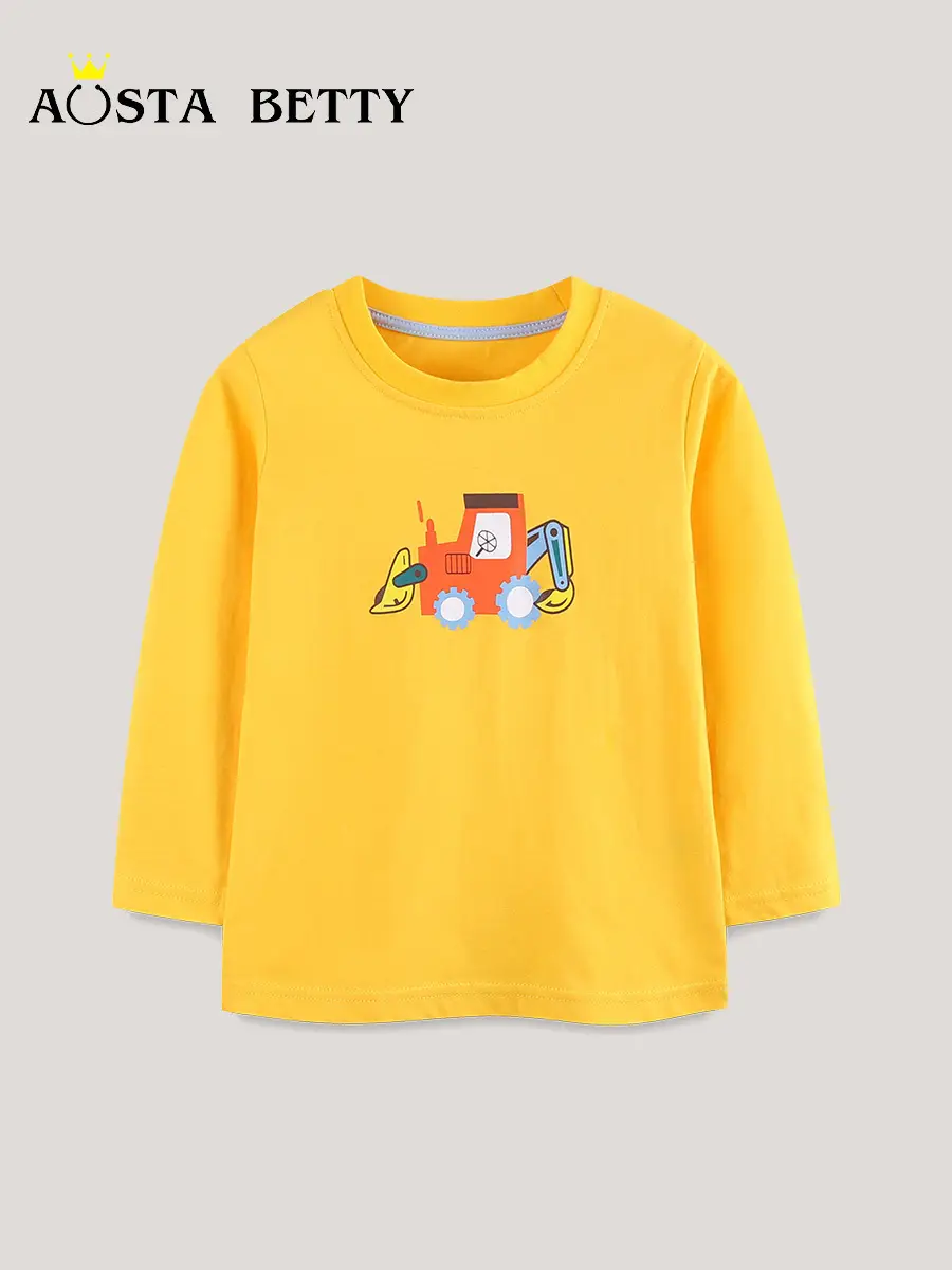 2026 Boys Long Sleeve Printed T-Shirt Yellow - Image 2
