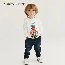 2026 Boys Long Sleeve Printed T-Shirt Yellow — feature 31