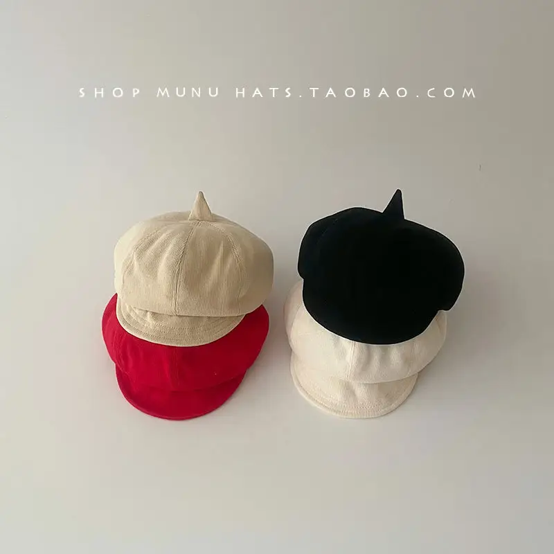 Beige Octagonal Baby Cap for Men Women — feature 1