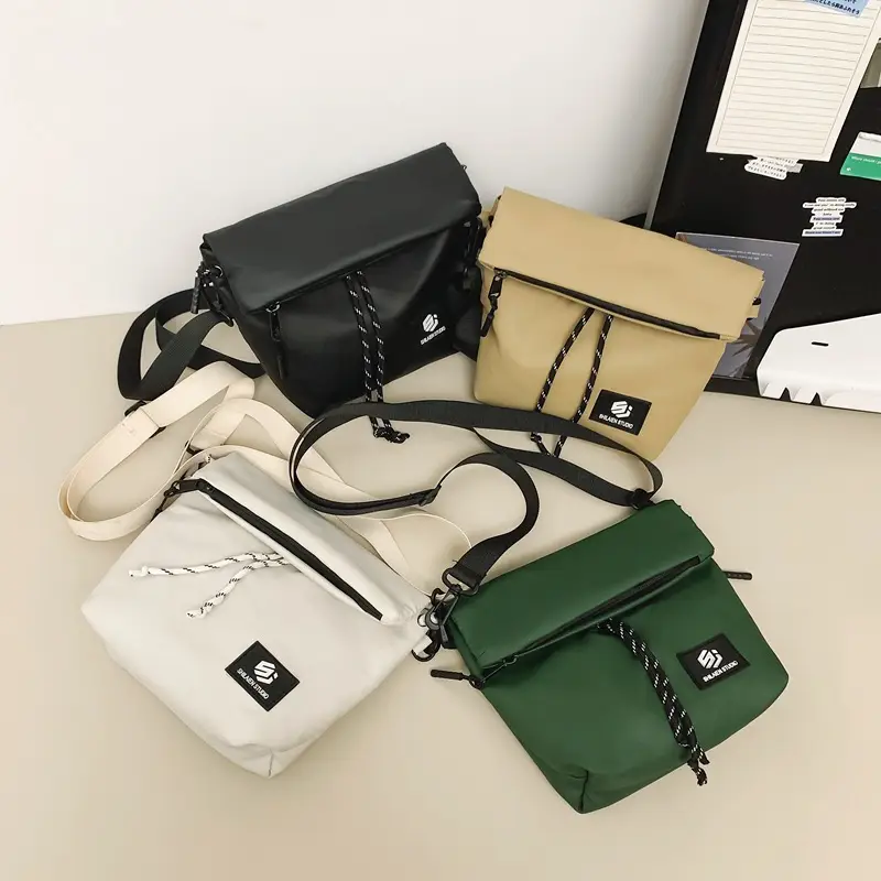 Japanese Casual Crossbody Bag for Men Women Black