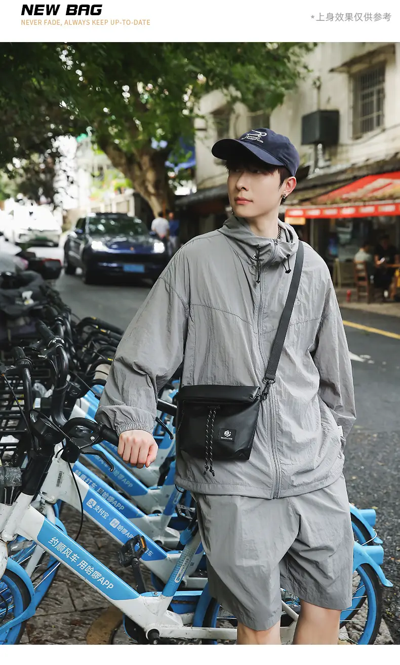 Japanese Casual Crossbody Bag for Men Women Black — feature 3