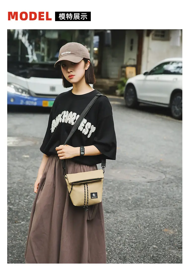 Japanese Casual Crossbody Bag for Men Women Black — feature 6