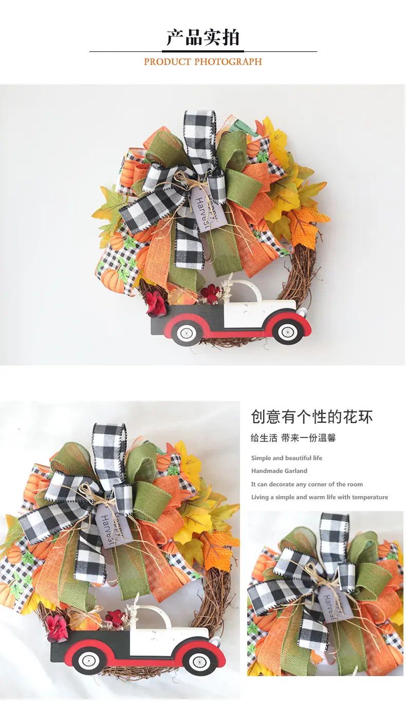 Grinch Ghost Halloween Wreath 2022 Cross-Border Hot Selling Decor — feature 10