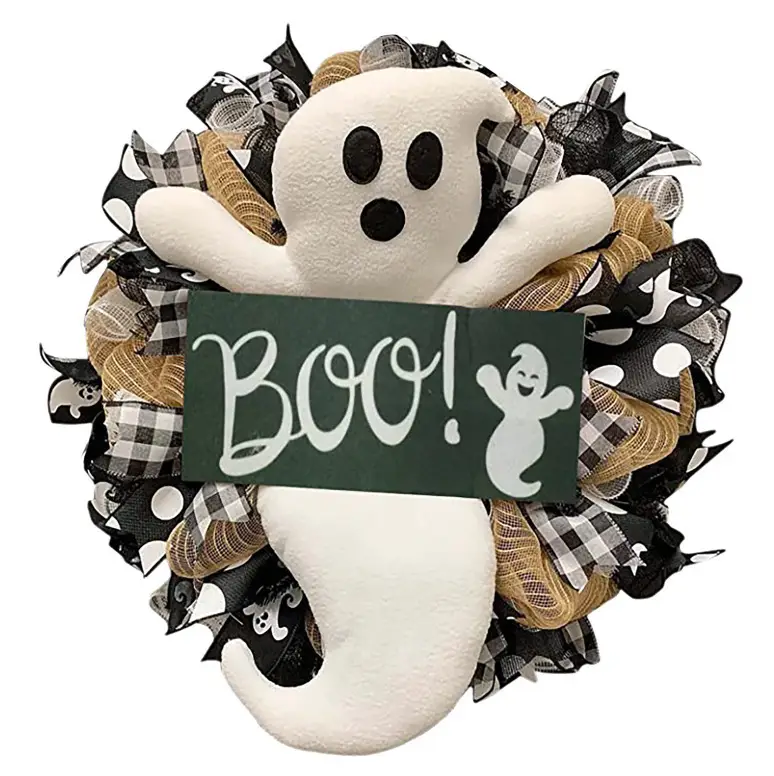 Grinch Ghost Halloween Wreath 2022 Cross-Border Hot Selling Decor — feature 8