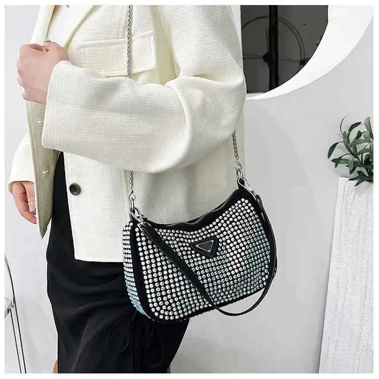Women's Bright Diamond Chain Crossbody Bag Set — feature 13