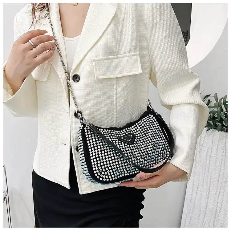 Women's Bright Diamond Chain Crossbody Bag Set — feature 14