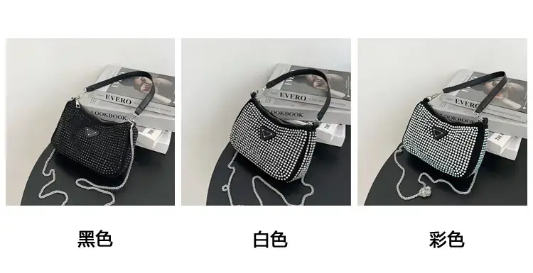 Women's Bright Diamond Chain Crossbody Bag Set — feature 2