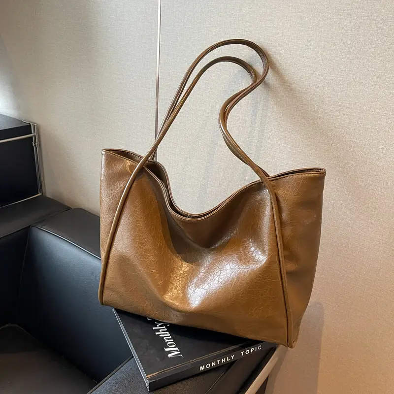 Silver Metallic Large Tote Bag Women 2024 - Image 4