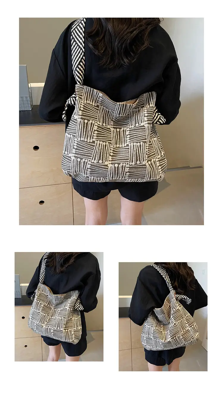 Women's Striped Zip Shoulder Crossbody Bag 2024 — feature 11